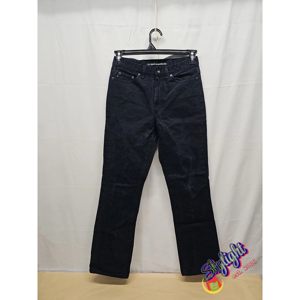 Dkny Womens Vintage Black‎ High Waisted Mom Denim Jeans Tapered Leg Size 6 29x31